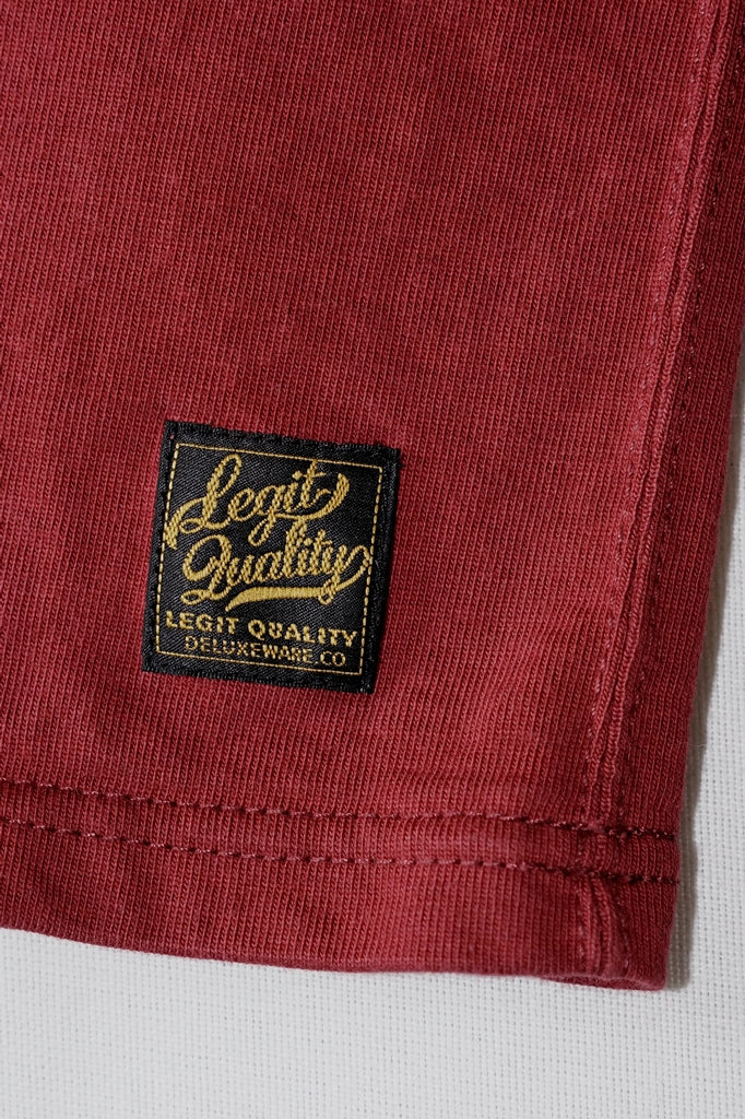 DELUXEWARE (デラックスウエア)　長袖Tシャツ　BRGX-264　"CRIMSON BARTACK"　クリムゾンレッド