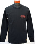 DELUXEWARE (デラックスウエア)　長袖Tシャツ　BRGX-264　"CRIMSON BARTACK"　ブラック