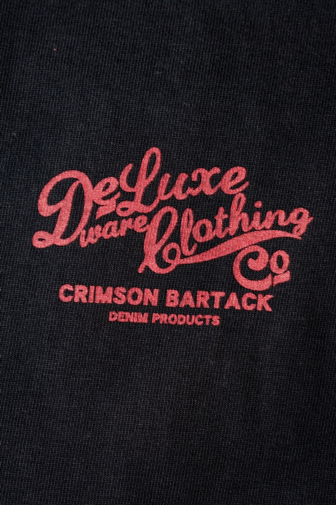 DELUXEWARE (デラックスウエア)　長袖Tシャツ　BRGX-264　"CRIMSON BARTACK"　ブラック
