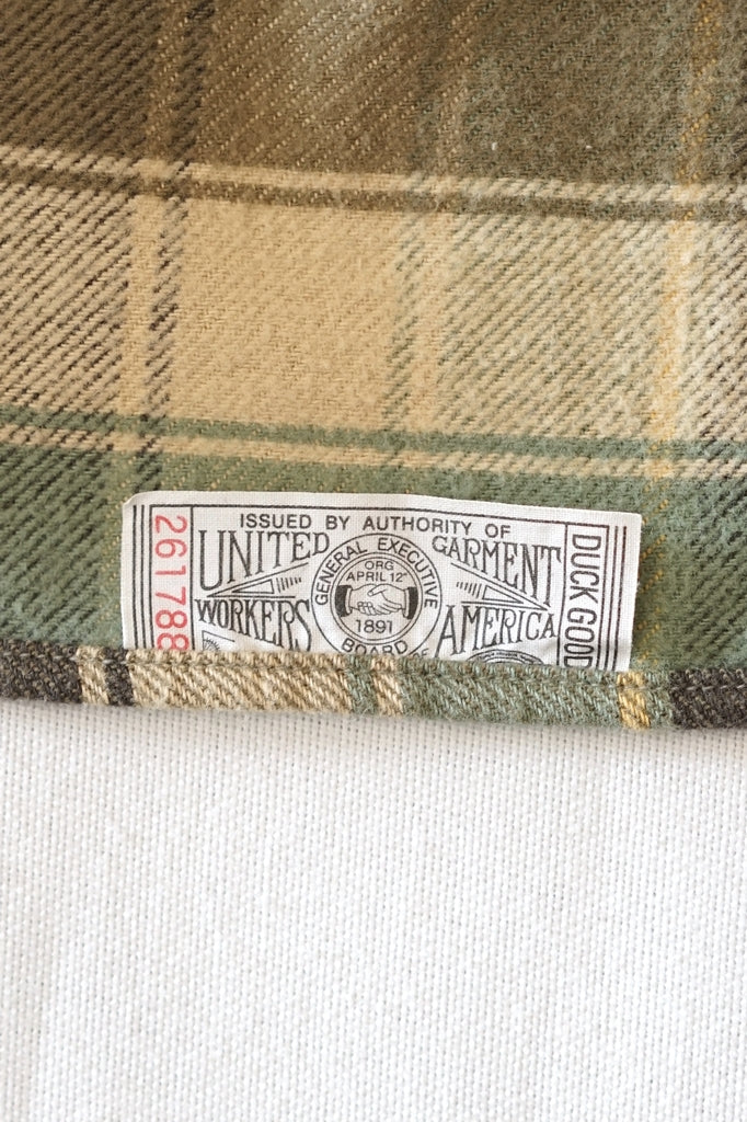 WARE HOUSE (ウエアハウス)　ネルシャツ　3022　"FLANNEL SHIRTS WITH CHINSTRAP"　H柄ベージュ・ワンウォッシュ