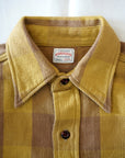 WARE HOUSE (ウエアハウス)　ネルシャツ　3104　"FLANNEL SHIRTS"　A柄マスタード・ワンウォッシュ