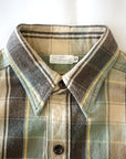 WARE HOUSE (ウエアハウス)　ネルシャツ　3022　"FLANNEL SHIRTS WITH CHINSTRAP"　H柄ベージュ・ワンウォッシュ
