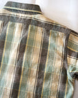 WARE HOUSE (ウエアハウス)　ネルシャツ　3022　"FLANNEL SHIRTS WITH CHINSTRAP"　H柄ベージュ・ワンウォッシュ
