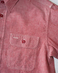 SUGAR CANE (シュガーケーン)　レッドシャンブレー・ワークシャツ　SC29682　"RED CHAMBRAY WORK SHIRT"　レッド・ワンウォッシュ