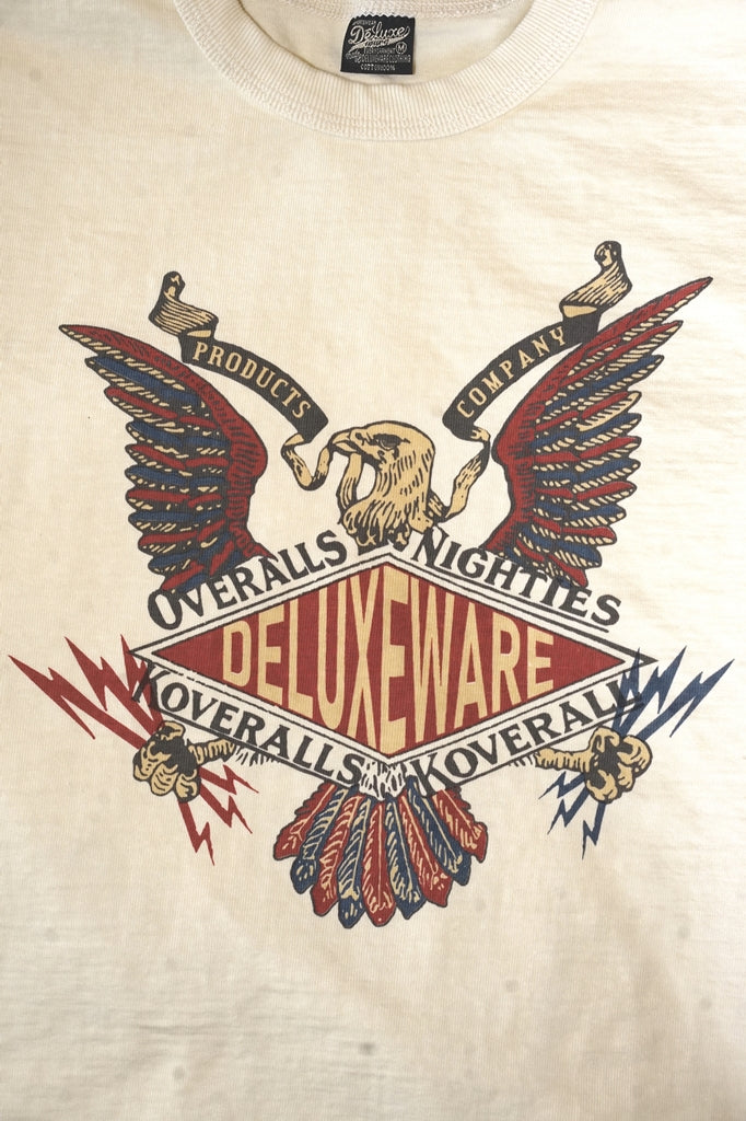 DELUXEWARE (デラックスウエア)　半袖Tシャツ　BRGX-262　"EAGLE BRAND"　アッシュイエロー