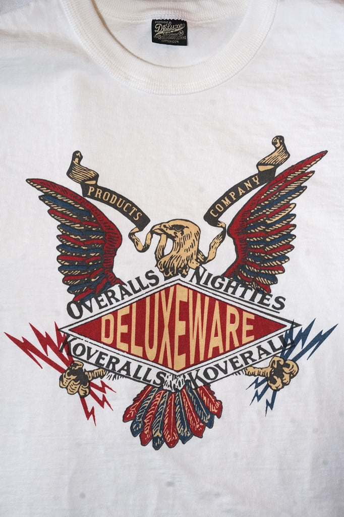 DELUXEWARE (デラックスウエア)　半袖Tシャツ　BRGX-262　"EAGLE BRAND"　ホワイト