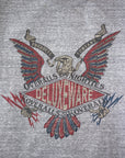 DELUXEWARE (デラックスウエア)　半袖Tシャツ　BRGX-262　"EAGLE BRAND"　杢D.グレー