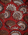 ADJUSTABLE COSTUME (アジャスタブルコスチューム)　長袖オープンカラーシャツ　AS-191　"ORIGINAL BAGRU PRINT OPEN COLLAR SHIRT"　ワイン