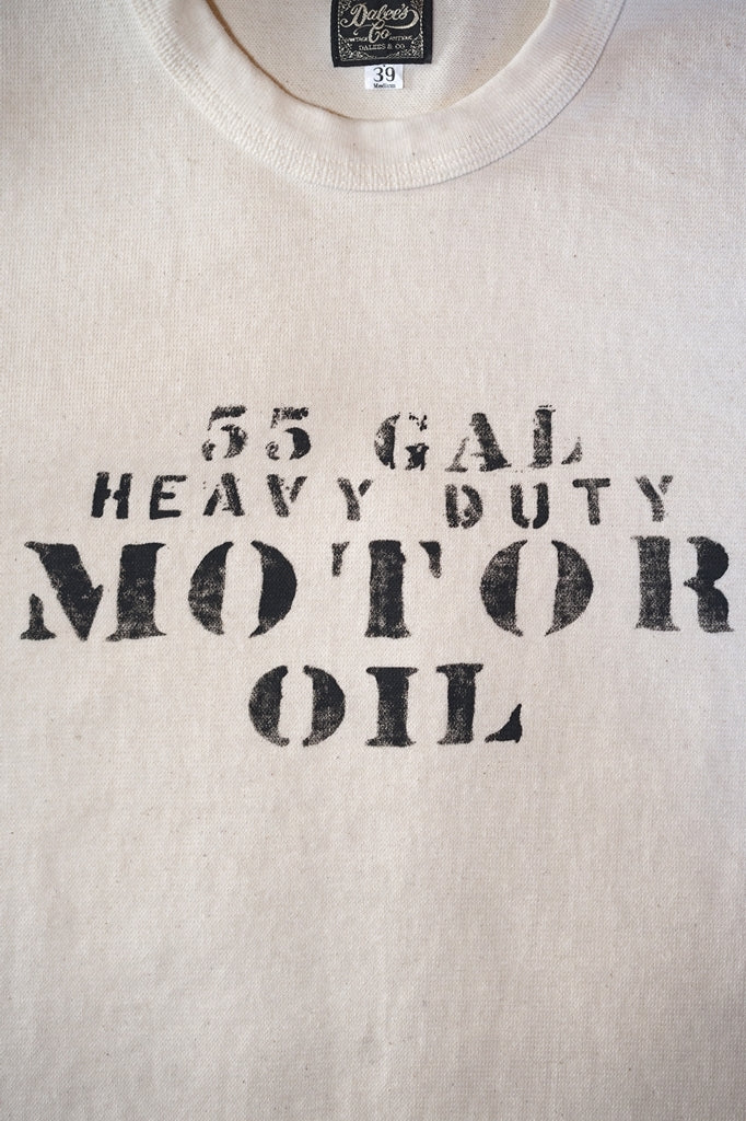 DALEE'S (ダリーズ)　半袖Tシャツ　SAT3026-A　"MOTOR"　ナチュラル