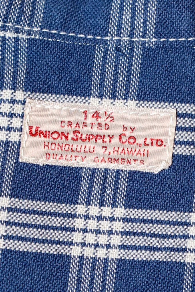 UNION SUPPLY (ユニオンサプライ)　パラカジャケット　US15902　"PALAKACHECK SHIRT BLOUSE"　ネイビー・ワンウォッシュ