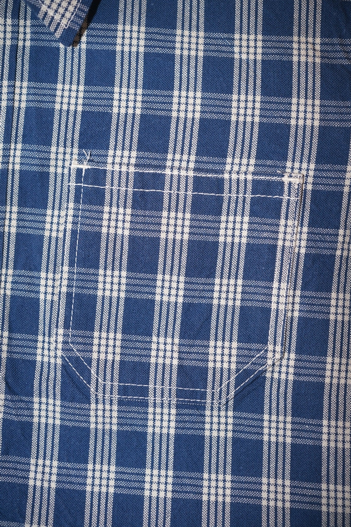 UNION SUPPLY (ユニオンサプライ)　パラカジャケット　US15902　"PALAKACHECK SHIRT BLOUSE"　ネイビー・ワンウォッシュ