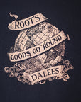 DALEE'S (ダリーズ)　半袖Tシャツ　DLSR-003　"DALEES WORLD"　ブルーブラック