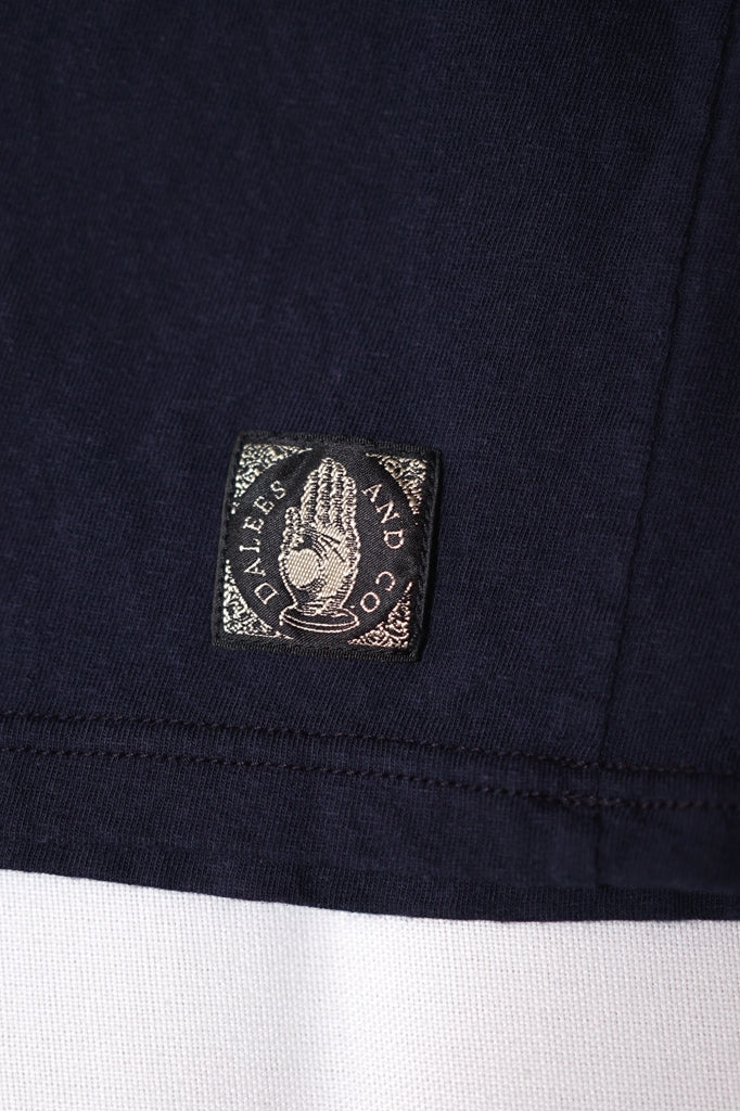 DALEE'S (ダリーズ)　半袖Tシャツ　DLSR-003　"DALEES WORLD"　ブルーブラック