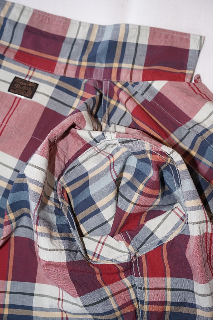 DELUXEWARE (デラックスウエア)　半袖シャツ　LV-35S　"1960s S/S CHECK SHIRT"　マルチチェック