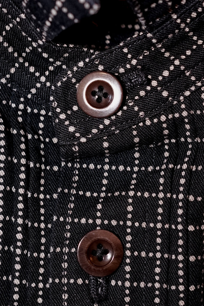 The 2 Monkeys (ザ・トゥーモンキーズ)　抜染ドット・ワークジャケット　TM21461　"French Work Blouse (フレンチワークブラウス)"　チャコール抜染ドット