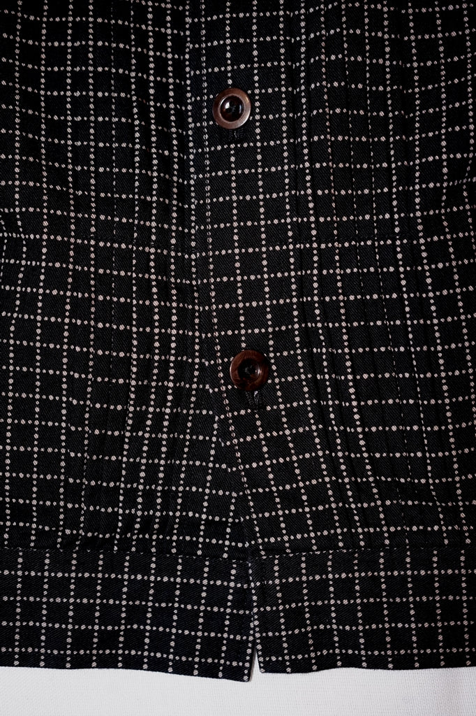 The 2 Monkeys (ザ・トゥーモンキーズ)　抜染ドット・ワークジャケット　TM21461　"French Work Blouse (フレンチワークブラウス)"　チャコール抜染ドット