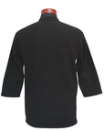 DALEE'S (ダリーズ)　6分袖ヘンリーネックTシャツ　"Rail Nit.E (レイルニット.E)"　...1920s RAIL ROAD KNIT　ブラック