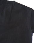 DALEE'S (ダリーズ)　6分袖ヘンリーネックTシャツ　"Rail Nit.E (レイルニット.E)"　...1920s RAIL ROAD KNIT　ブラック