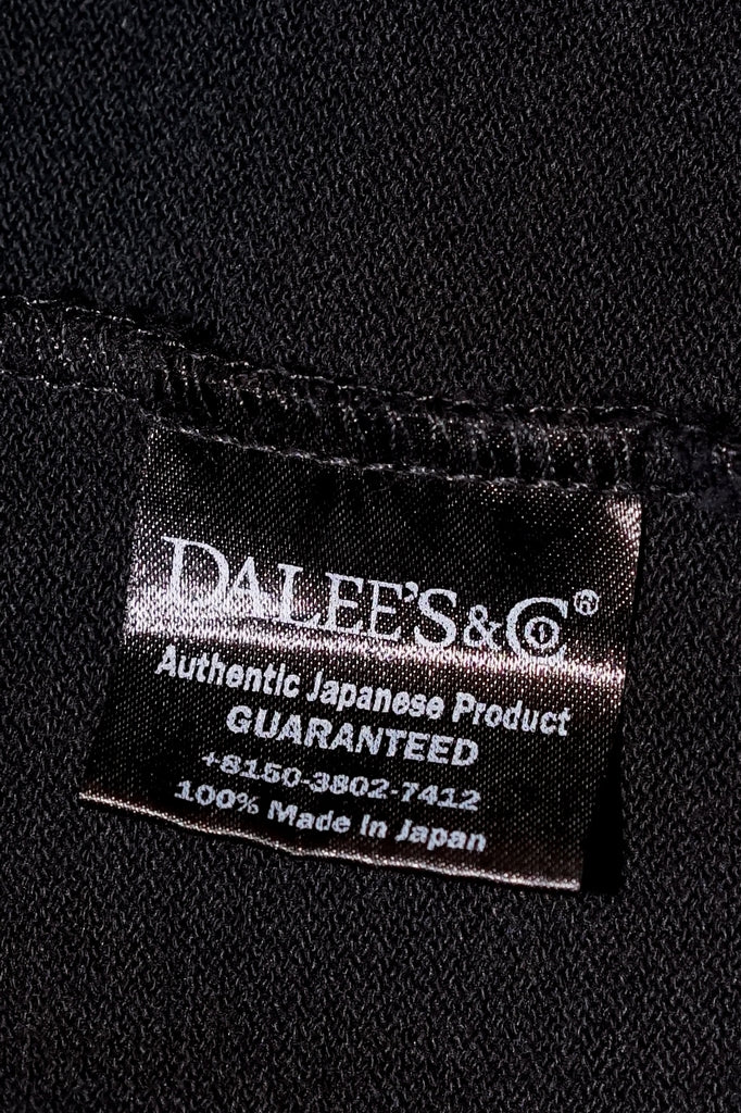 DALEE'S (ダリーズ)　6分袖ヘンリーネックTシャツ　"Rail Nit.E (レイルニット.E)"　...1920s RAIL ROAD KNIT　ブラック