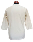 DALEE'S (ダリーズ)　6分袖ヘンリーネックTシャツ　"Rail Nit.E (レイルニット.E)"　...1920s RAIL ROAD KNIT　ナチュラル