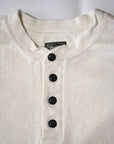 DALEE'S (ダリーズ)　6分袖ヘンリーネックTシャツ　"Rail Nit.E (レイルニット.E)"　...1920s RAIL ROAD KNIT　ナチュラル
