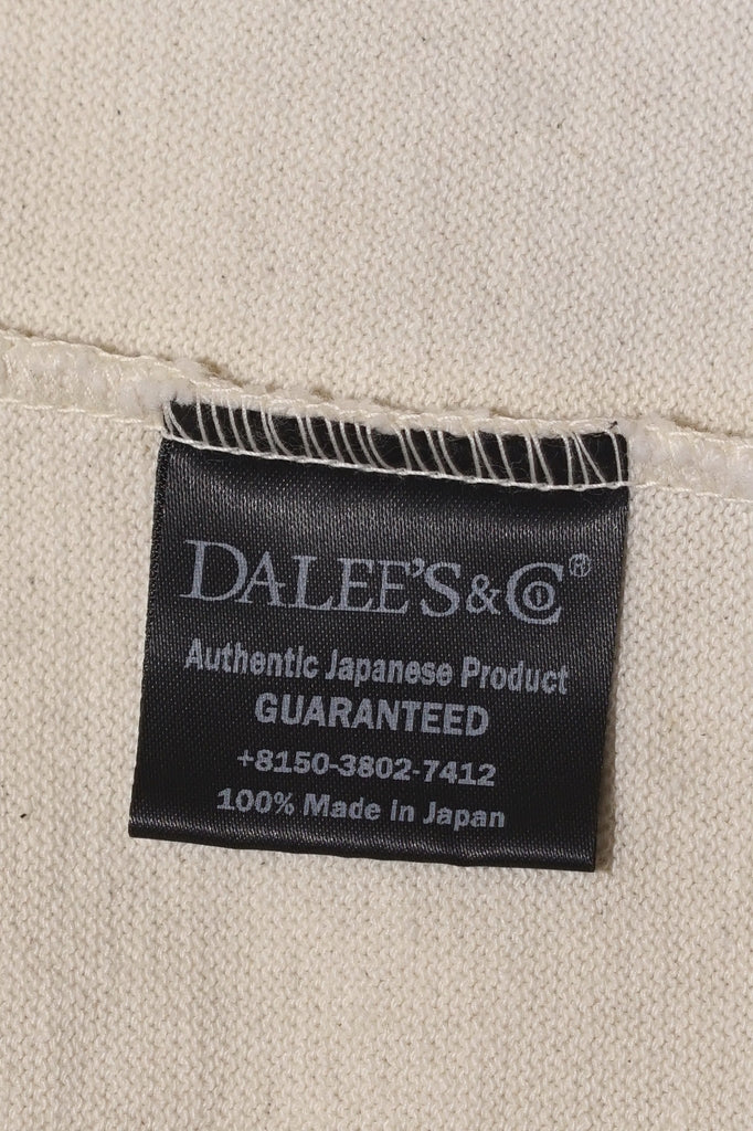DALEE'S (ダリーズ)　6分袖ヘンリーネックTシャツ　"Rail Nit.E (レイルニット.E)"　...1920s RAIL ROAD KNIT　ナチュラル