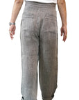 Dapper's (ダッパーズ)　リネンイージーパンツ　1867　"Classical Herringbone Linen Easy Pants"　ブラックミックス・ヘリンボーン