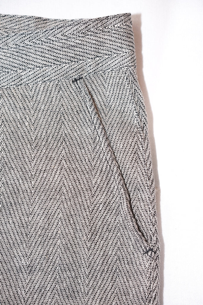 Dapper's (ダッパーズ)　リネンイージーパンツ　1867　"Classical Herringbone Linen Easy Pants"　ブラックミックス・ヘリンボーン