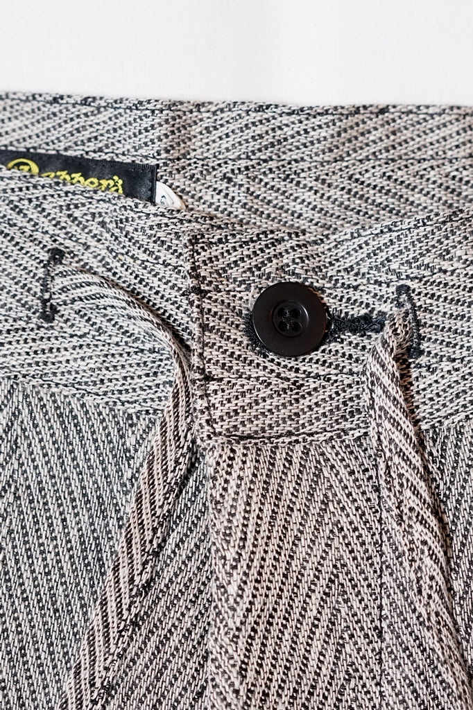 Dapper's (ダッパーズ)　リネンイージーパンツ　1867　"Classical Herringbone Linen Easy Pants"　ブラックミックス・ヘリンボーン