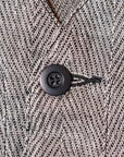 Dapper's (ダッパーズ)　リネンベスト　1866　"Classical Linen Work Vest"　ブラックミックス・ヘリンボーン