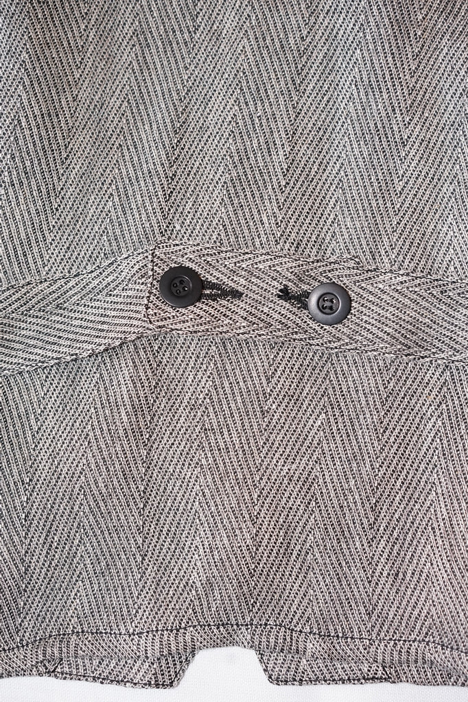 Dapper's (ダッパーズ)　リネンベスト　1866　"Classical Linen Work Vest"　ブラックミックス・ヘリンボーン