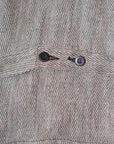 Dapper's (ダッパーズ)　リネンベスト　1866　"Classical Linen Work Vest"　ブラックミックス・ヘリンボーン