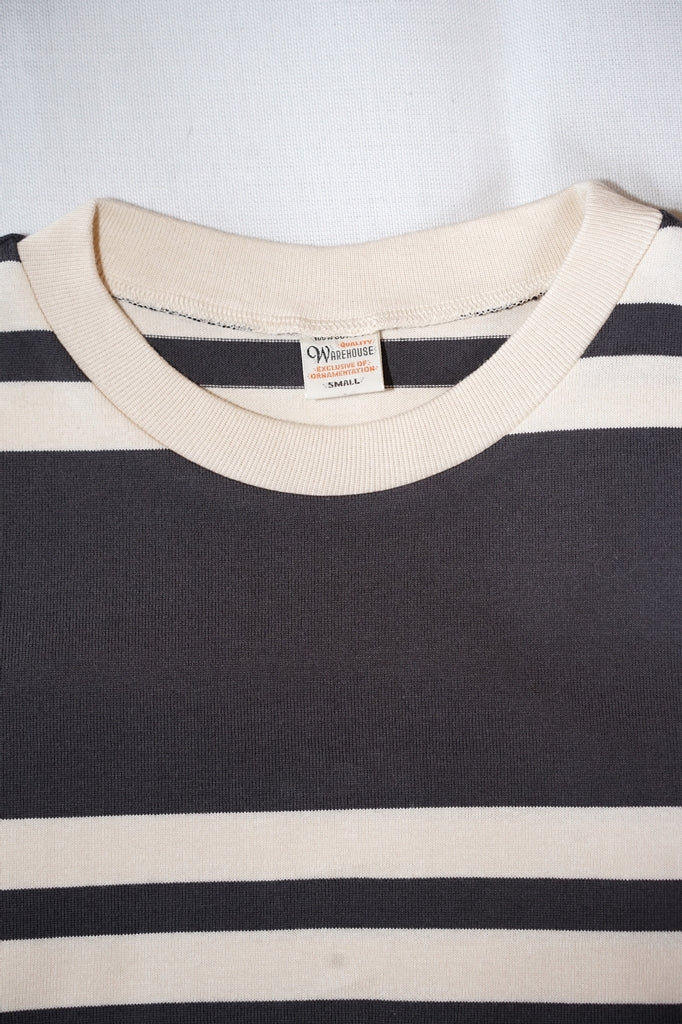 WARE HOUSE (ウエアハウス)　半袖ボーダーTシャツ　4113　スミクロ