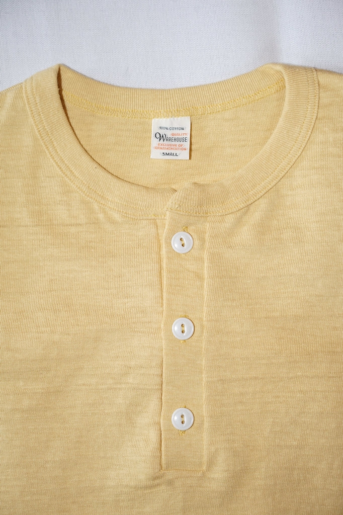 WARE HOUSE (ウエアハウス)　ヘンリーネック・Tシャツ　4601　ストロー