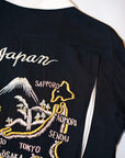 TAILOR TOYO (テーラー東洋)　半袖スカシャツ　TT39699　"JAPAN MAP"　ブラック