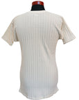 Dapper's (ダッパーズ)　半袖Tシャツ　1860　"Drop Stitch Crewneck Tee Special Sewing Model"　オフホワイト