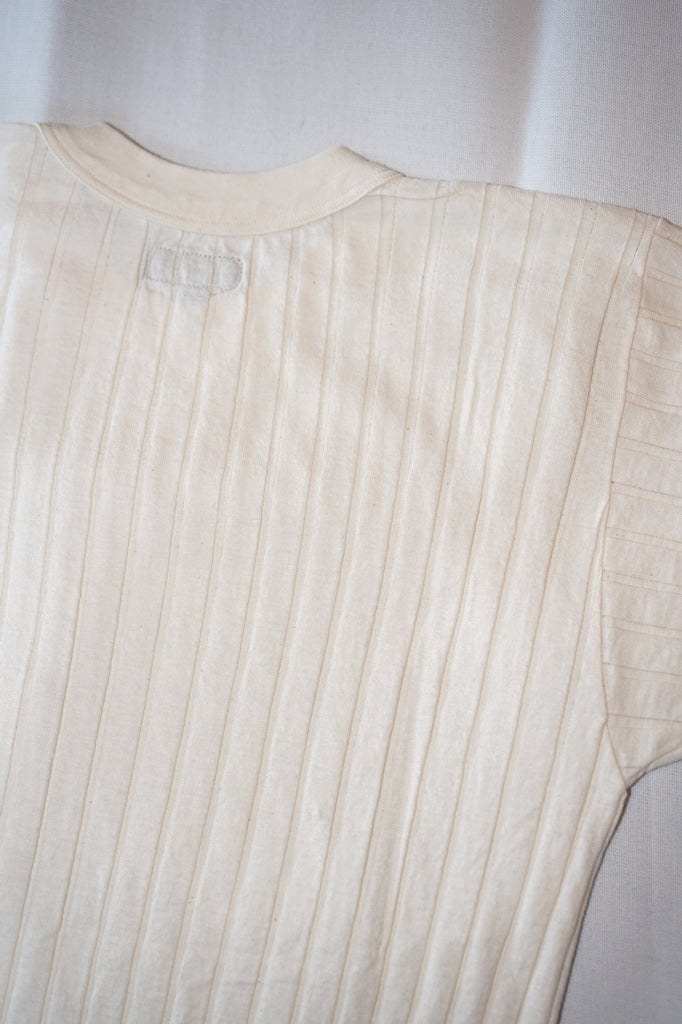 Dapper's (ダッパーズ)　半袖Tシャツ　1860　"Drop Stitch Crewneck Tee Special Sewing Model"　オフホワイト