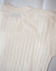 Dapper's (ダッパーズ)　半袖Tシャツ　1860　"Drop Stitch Crewneck Tee Special Sewing Model"　オフホワイト