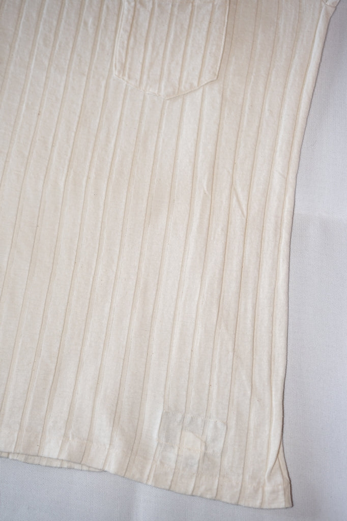 Dapper's (ダッパーズ)　半袖Tシャツ　1860　"Drop Stitch Crewneck Tee Special Sewing Model"　オフホワイト
