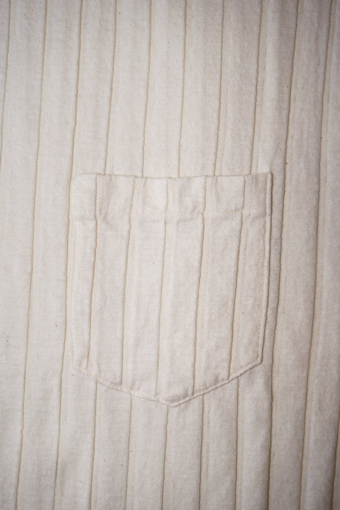 Dapper's (ダッパーズ)　半袖Tシャツ　1860　"Drop Stitch Crewneck Tee Special Sewing Model"　オフホワイト