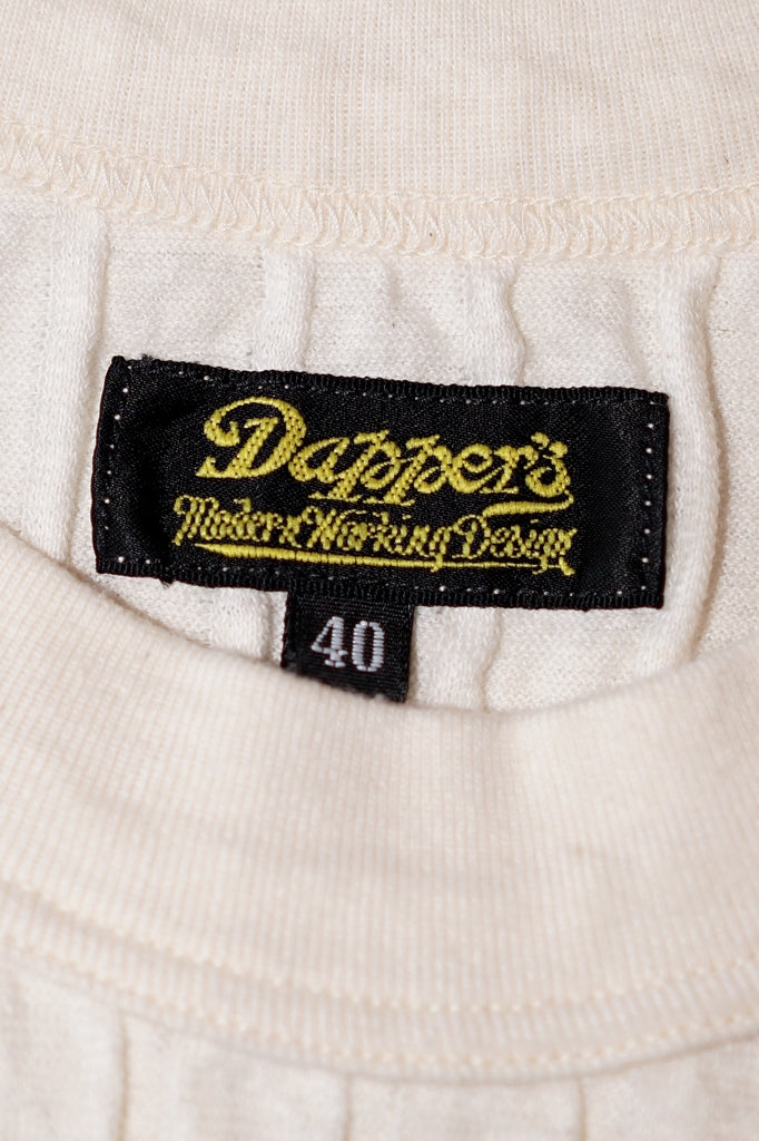 Dapper's (ダッパーズ)　半袖Tシャツ　1860　"Drop Stitch Crewneck Tee Special Sewing Model"　オフホワイト