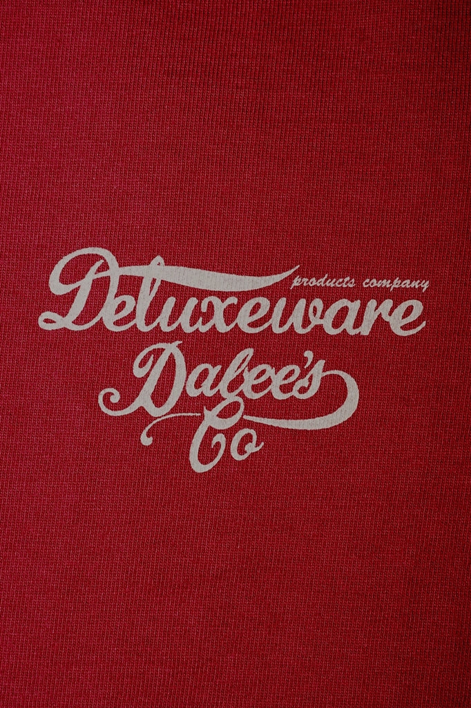 DELUXEWARE (デラックスウエア)　半袖Tシャツ　BRG-DD5　"DELUXEWARE &amp; DALEE'S"　クリムゾンレッド