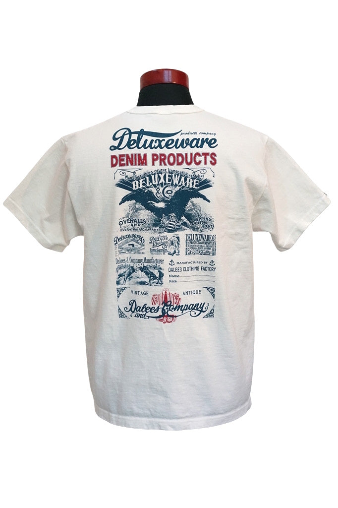 DELUXEWARE (デラックスウエア)　半袖Tシャツ　BRG-DD5　"DELUXEWARE &amp; DALEE'S"　ホワイト