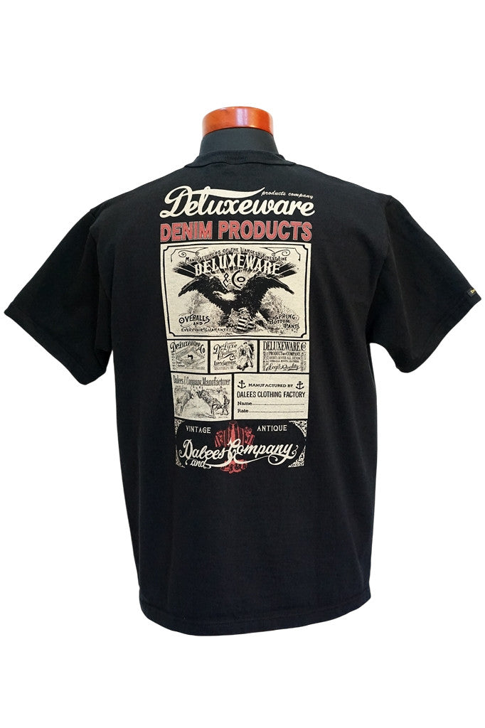 DELUXEWARE (デラックスウエア)　半袖Tシャツ　BRG-DD5　"DELUXEWARE &amp; DALEE'S"　ブラック