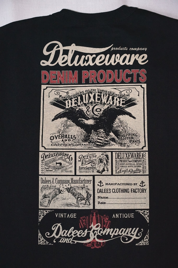 DELUXEWARE (デラックスウエア)　半袖Tシャツ　BRG-DD5　"DELUXEWARE &amp; DALEE'S"　ブラック