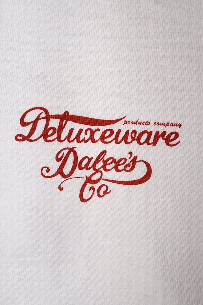 DELUXEWARE (デラックスウエア)　半袖Tシャツ　BRG-DD5　"DELUXEWARE &amp; DALEE'S"　ホワイト