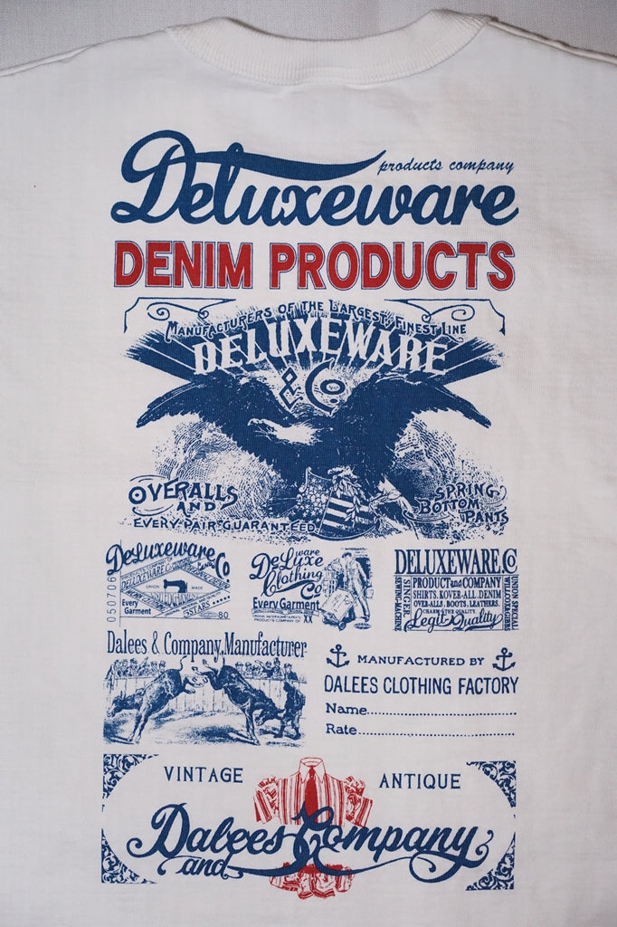 DELUXEWARE (デラックスウエア)　半袖Tシャツ　BRG-DD5　"DELUXEWARE &amp; DALEE'S"　ホワイト