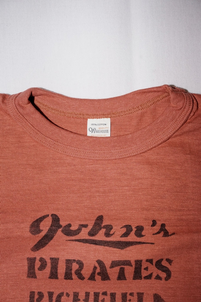 WARE HOUSE (ウエアハウス)　Tシャツ　4601　"PIRATES"　サーモン