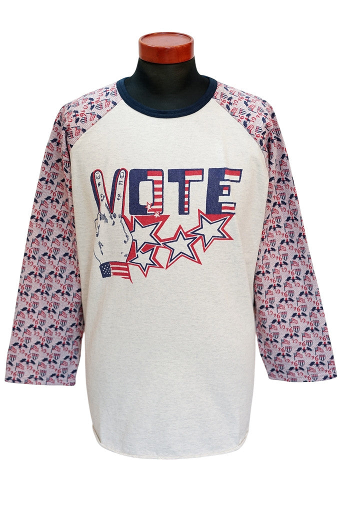 JELADO (ジェラード)　9分袖ラグランTシャツ　AB23212　"Raglan Tee VOTE Print"　バニラ