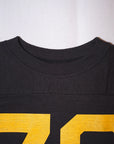 WARE HOUSE (ウエアハウス)　7分袖フットボールTシャツ　4063　"NO.70"　ブラック